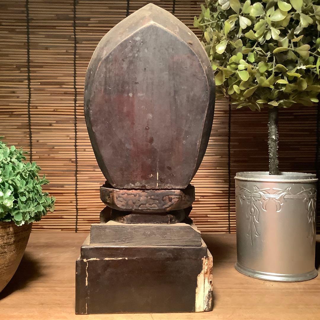 江戸初期・救世菩薩「如意輪観世音菩薩」七観音一尊・如意宝珠・金彩木彫