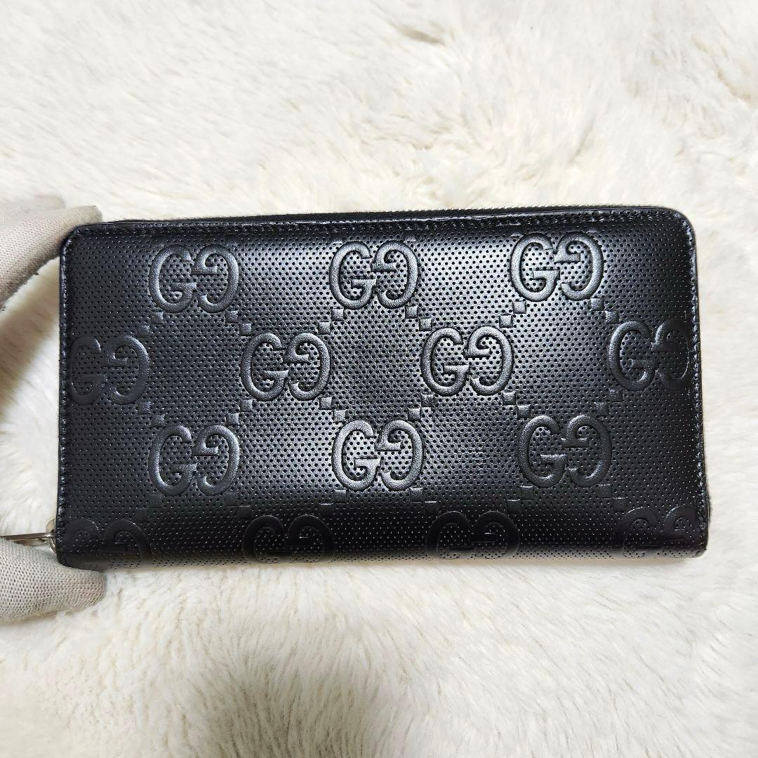 ✨未使用級　付属品完備✨グッチ　長財布　ラウンドファスナー オーガナイザー　黒