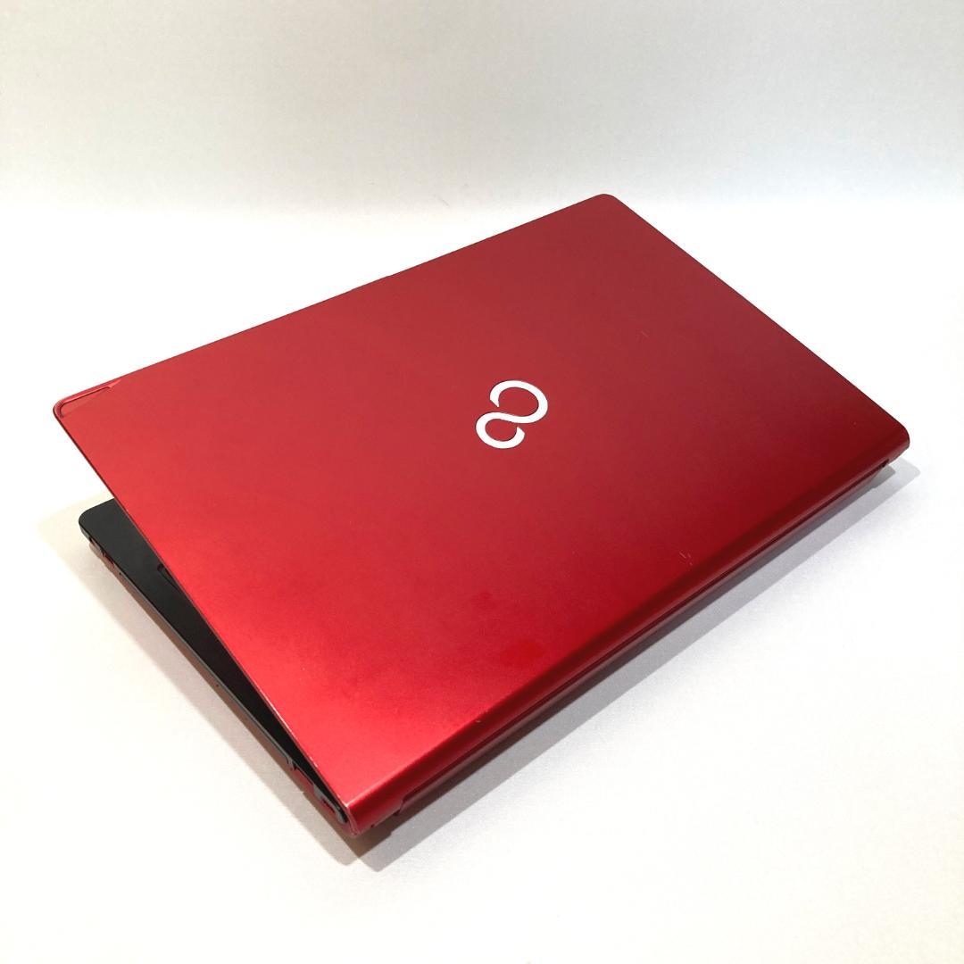 初心者✨超速i7・カメラ・オフィス◇赤黒◇すぐ使えるノートパソコン◇D323-2