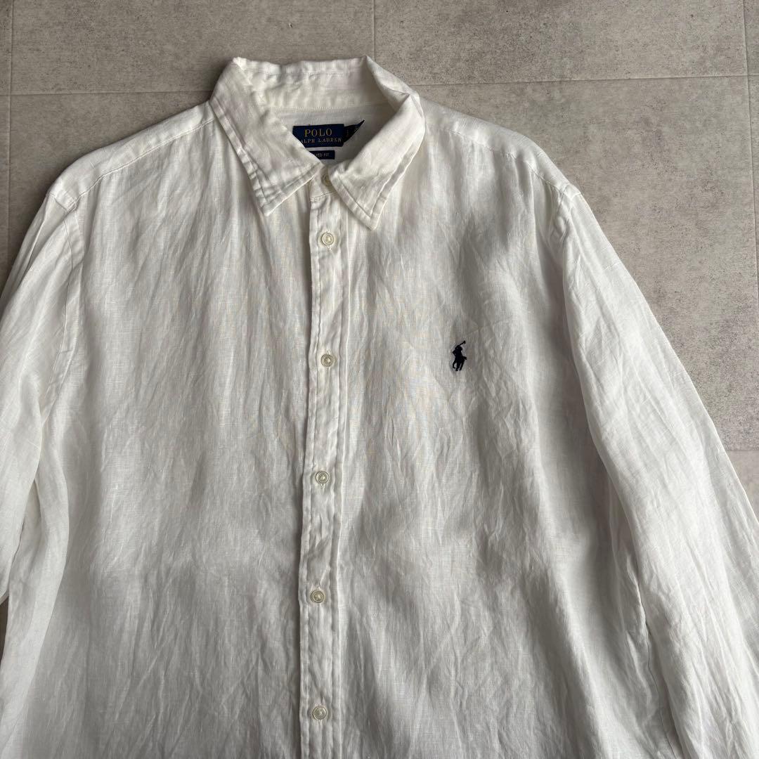 Polo Ralph Lauren リネンシャツ リラックスフィット 長袖シャツ