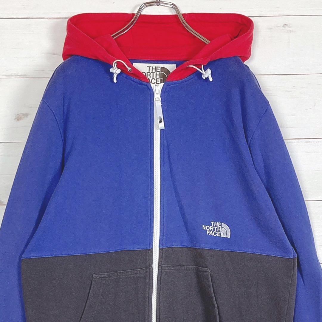 《美品》ザノースフェイス☆M☆両面ロゴ刺繍☆フルジップ☆マルチ☆レアカラー M