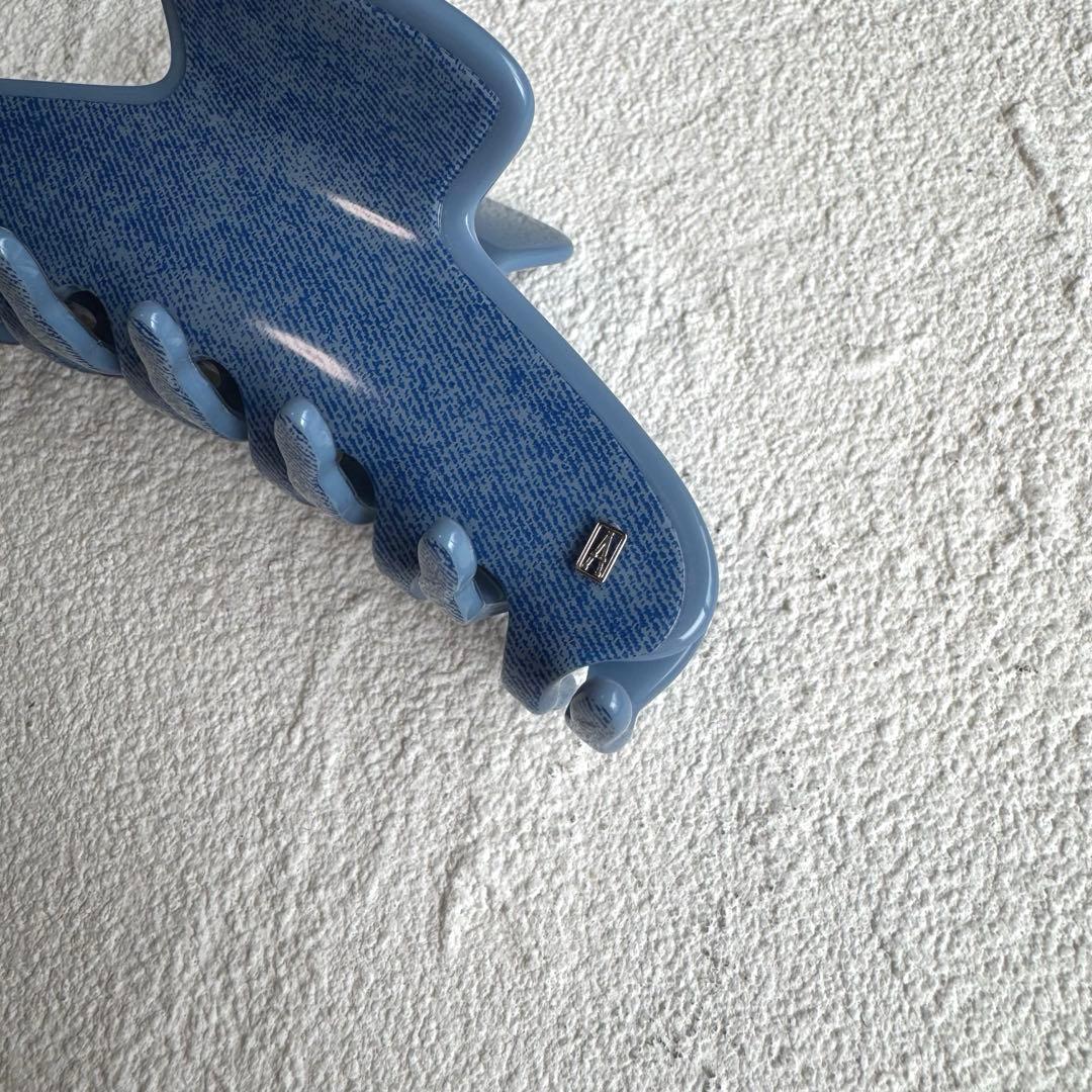 完売品 ALEXANDRE DE PARIS ブルーデニム バレッタ クリップ