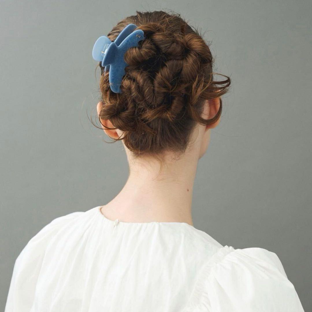 完売品 ALEXANDRE DE PARIS ブルーデニム バレッタ クリップ