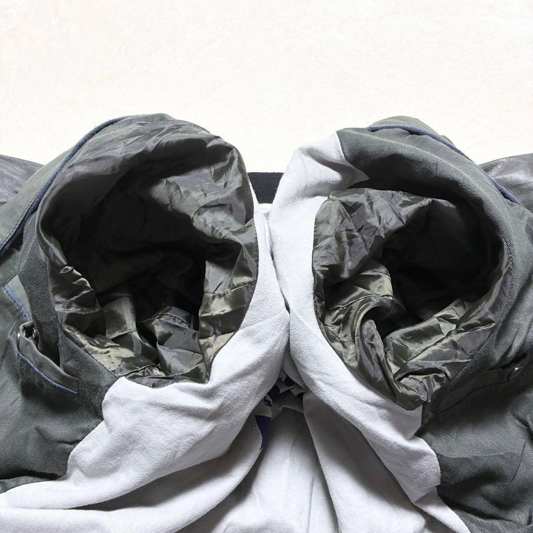 【状態良好】SCHOTT☆レザージャケット☆羊革☆グレー☆M☆ワッペン☆