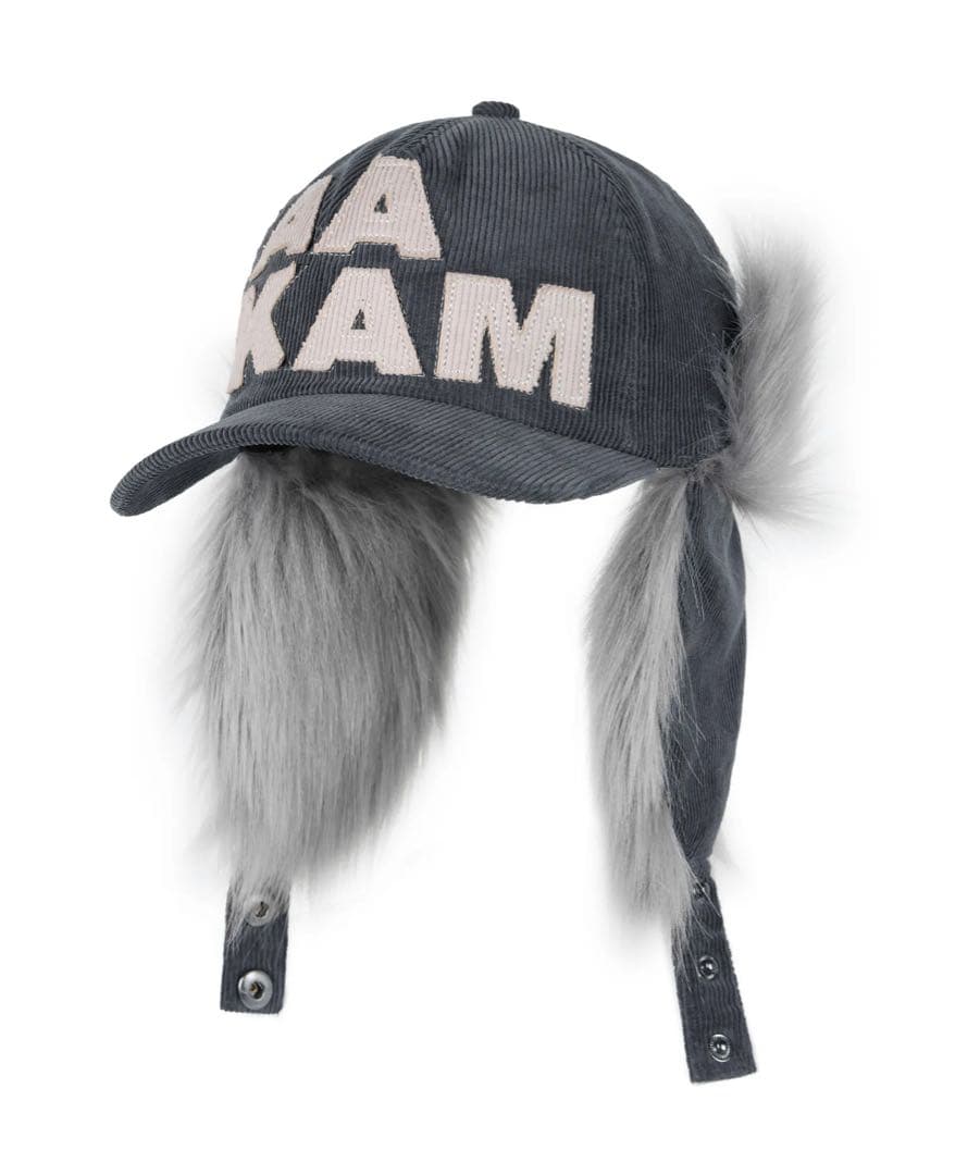 帽子 AAKAM Corduroy Trapper Cap (Gray)