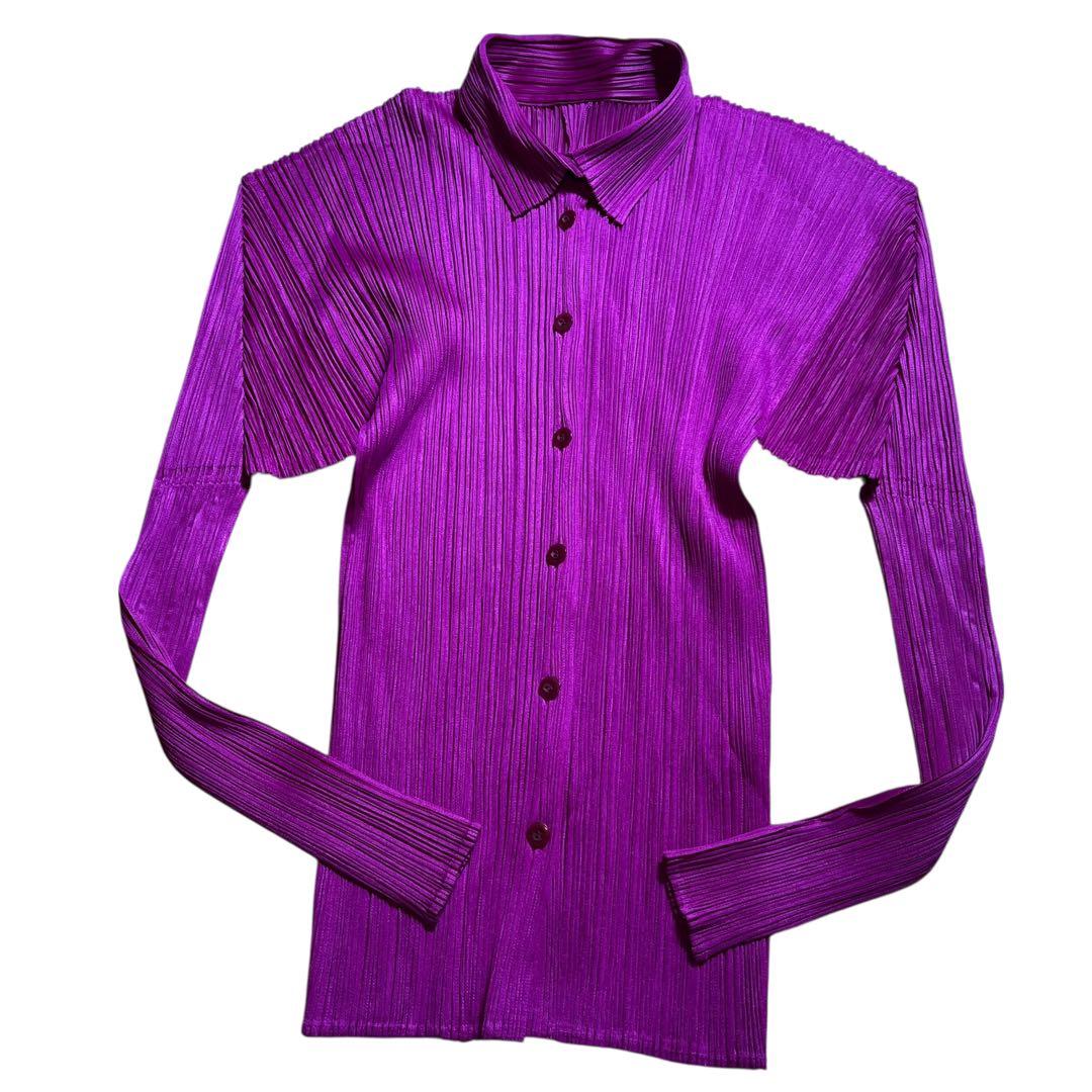 PLEATS PLEASE イッセイミヤケ　シャツ　ブラウス　長袖