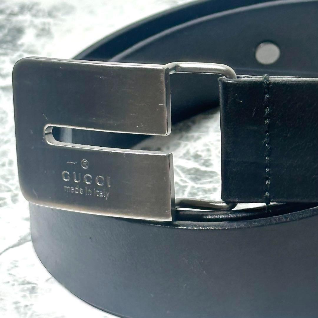 ⭐️OLD GUCCI⭐️GUCCI グッチ正規品 本革プ レートバックルベルト