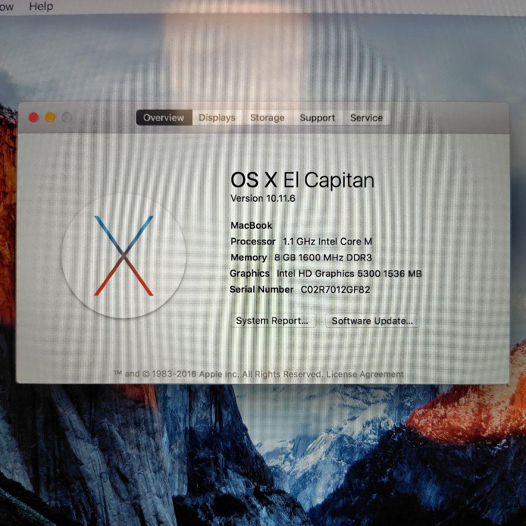 MacBook 12インチ 2015 US配列 メモリ8GB HDD256GB