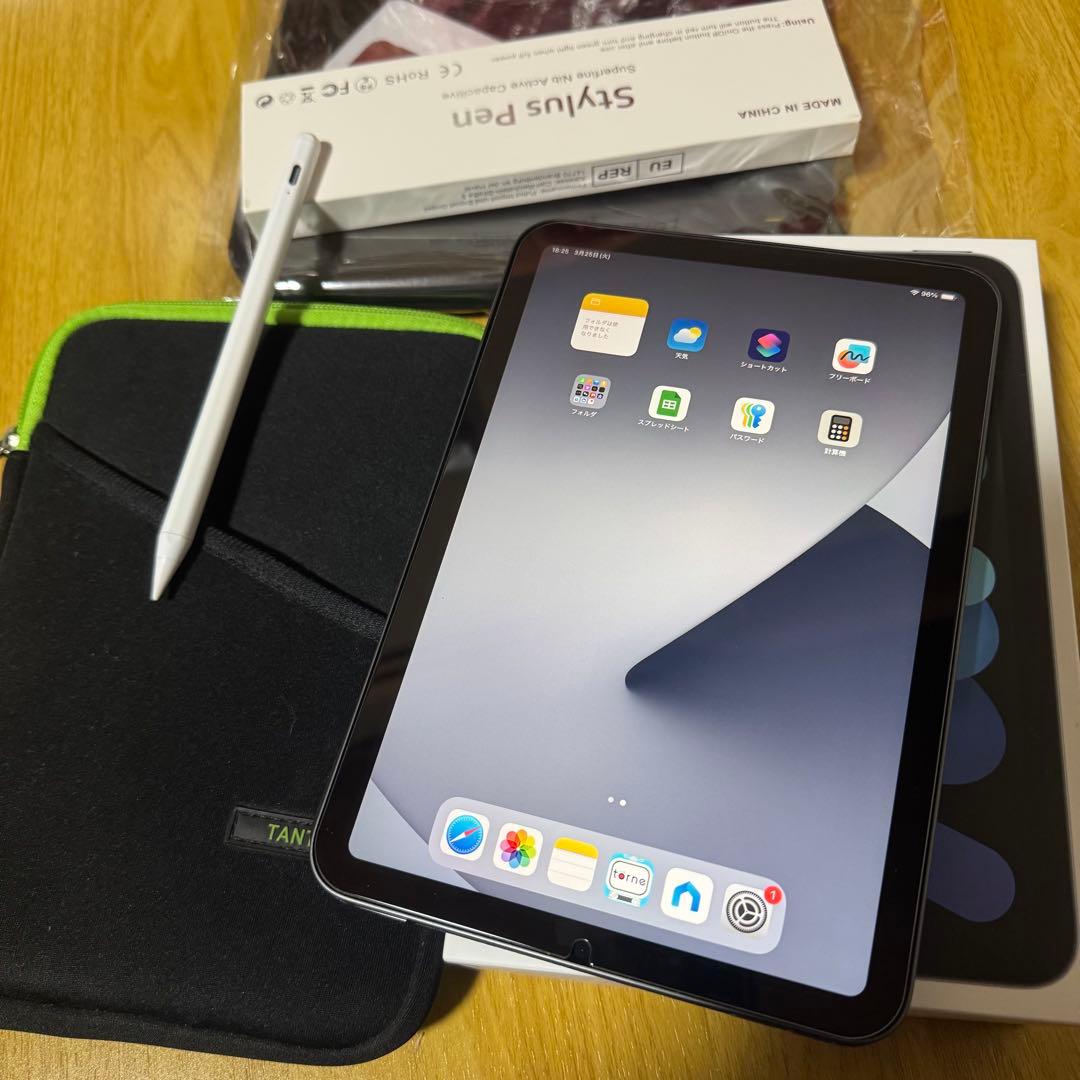 iPad mini 6 本体 64GB 【ほぼ未使用、バッテリー100%】
