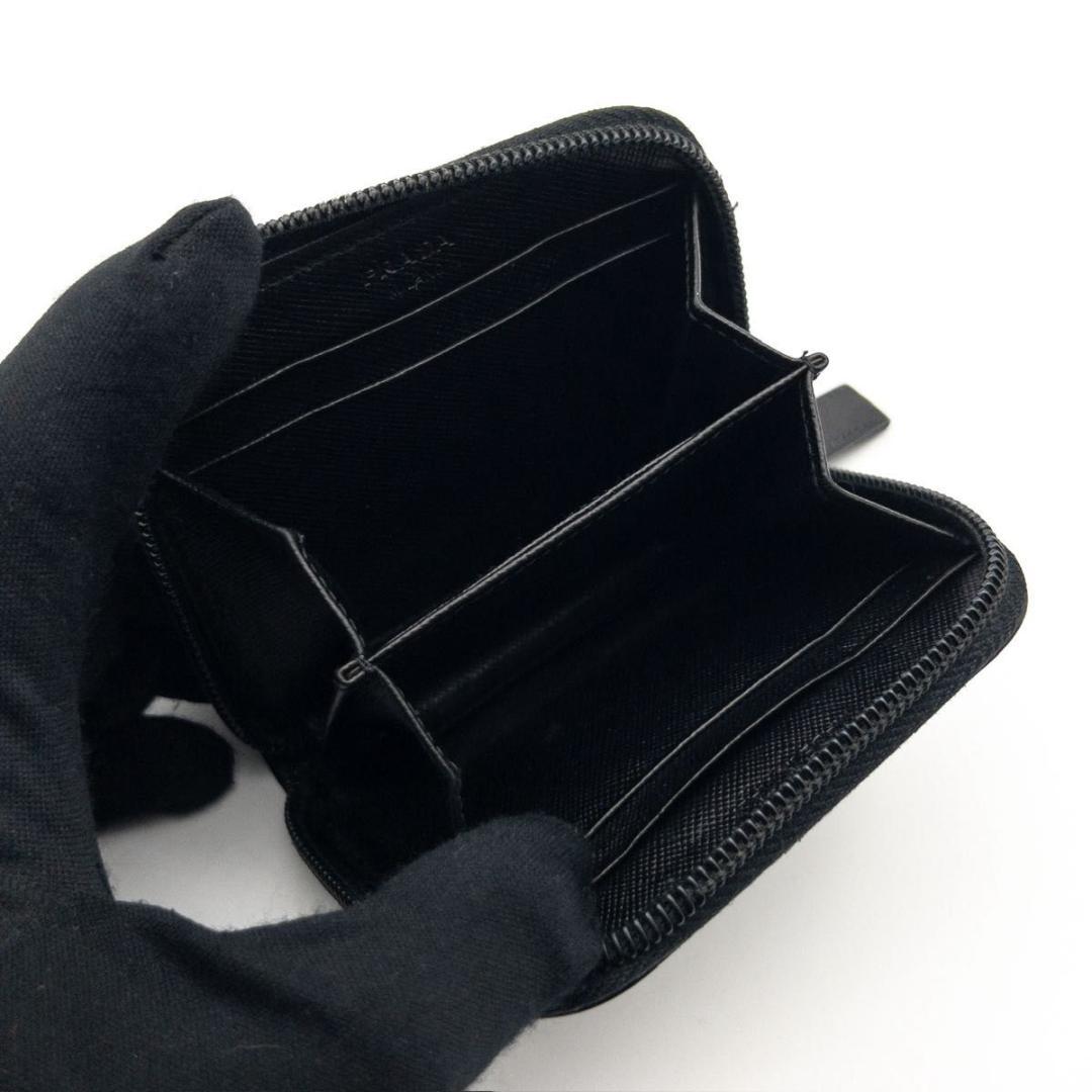 【極美品】PRADA ケース　サフィアーノレザー　トライアングルロゴ　黒