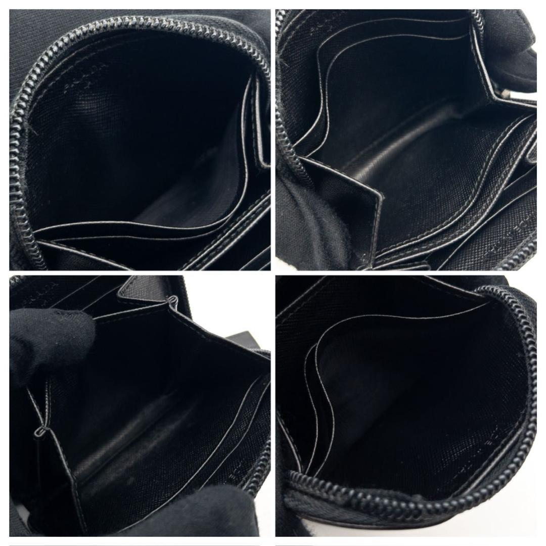 【極美品】PRADA ケース　サフィアーノレザー　トライアングルロゴ　黒