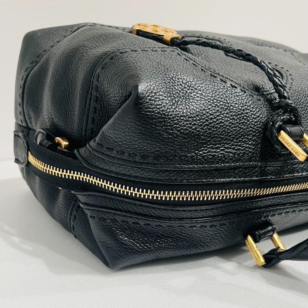 希少美品　トリーバーチ　Amalie 2way ボストンバッグ　アマンダ　シボ革