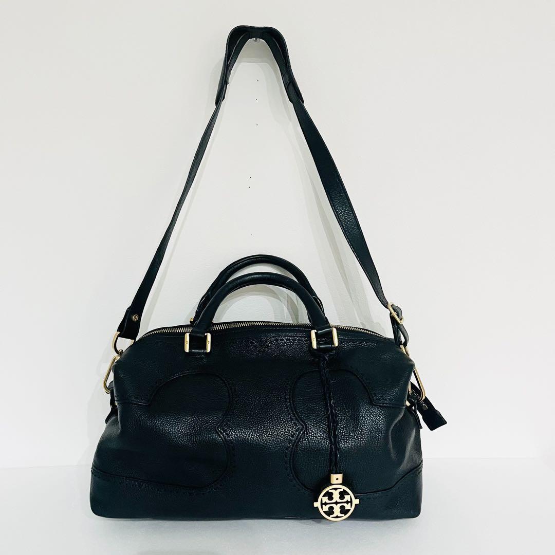 希少美品　トリーバーチ　Amalie 2way ボストンバッグ　アマンダ　シボ革