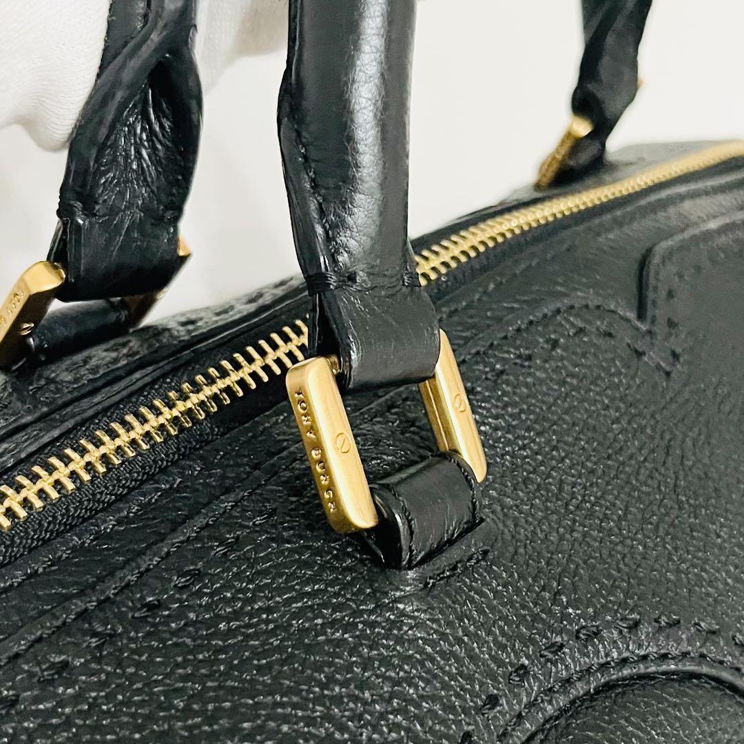 希少美品　トリーバーチ　Amalie 2way ボストンバッグ　アマンダ　シボ革