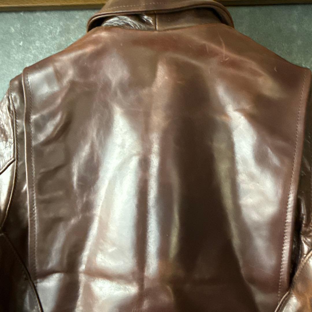 VANSON ENF ホースハイドシングルライダースジャケット 34