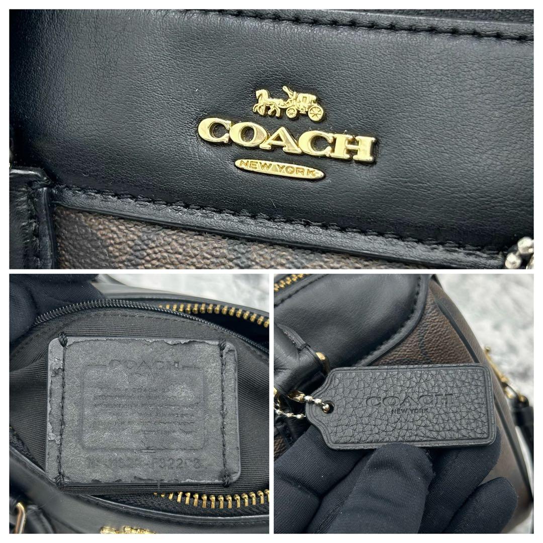 美品✨ COACH コーチ シグネチャー ショルダー ミニボストン　2way