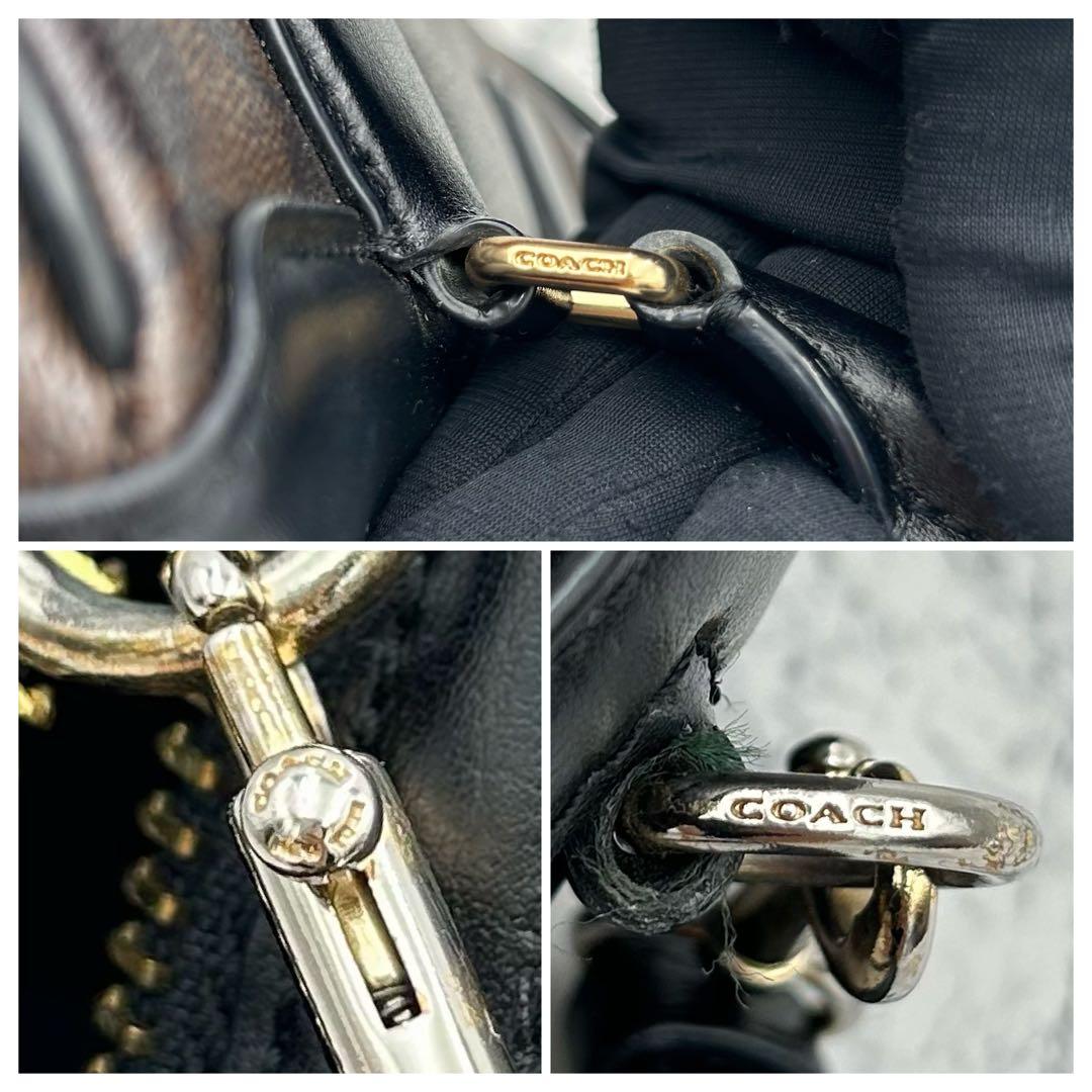 美品✨ COACH コーチ シグネチャー ショルダー ミニボストン　2way