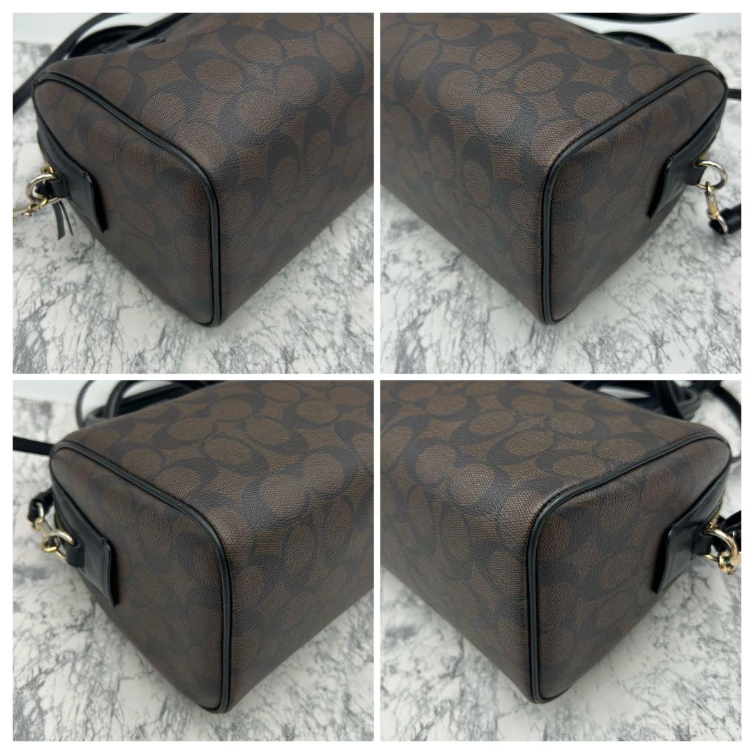 美品✨ COACH コーチ シグネチャー ショルダー ミニボストン　2way