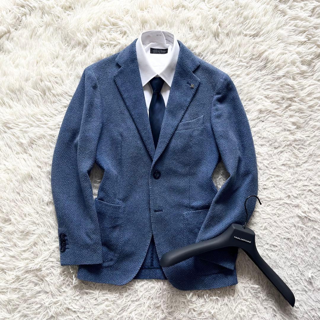 <美品>TAGLIATORE × ブリッラ ブルー コットン ジャケット 42