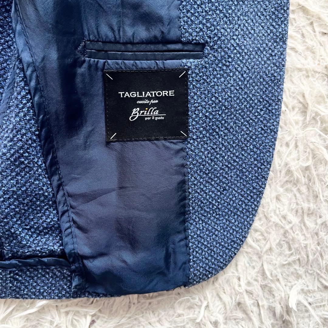 <美品>TAGLIATORE × ブリッラ ブルー コットン ジャケット 42