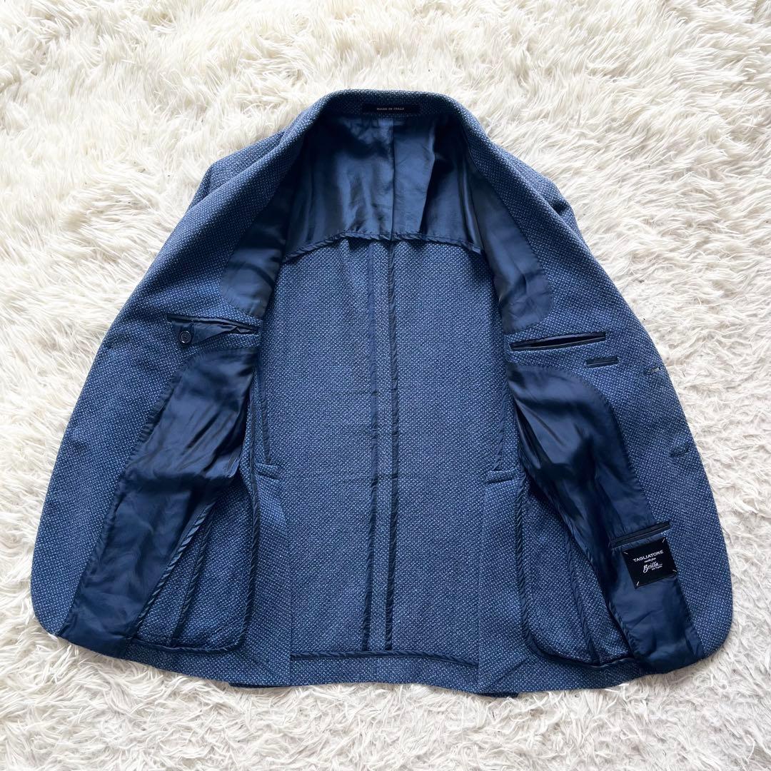 <美品>TAGLIATORE × ブリッラ ブルー コットン ジャケット 42