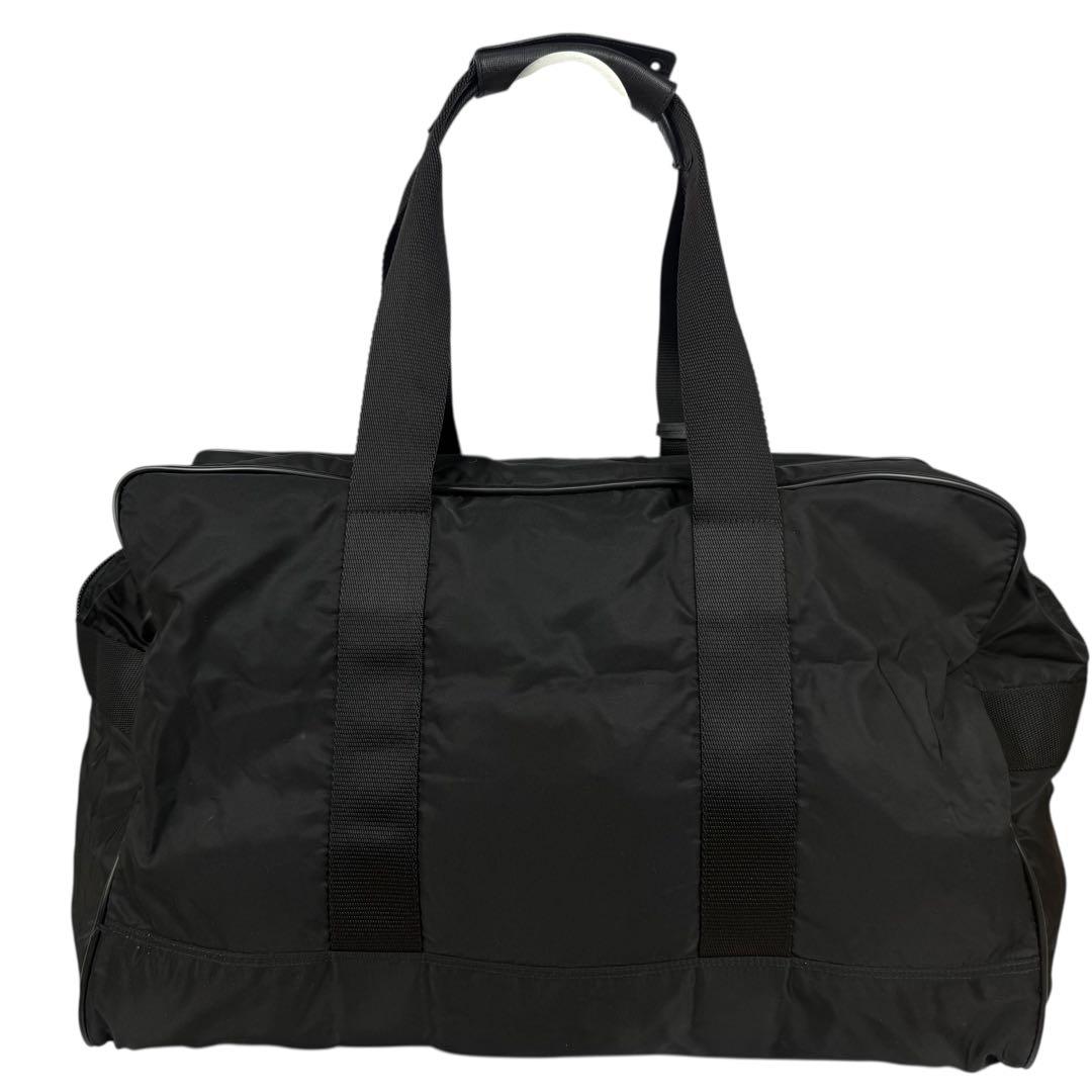 【大容量/美品】PRADA 南京錠付 ボストンバッグ ナイロン ブラック 白タグ