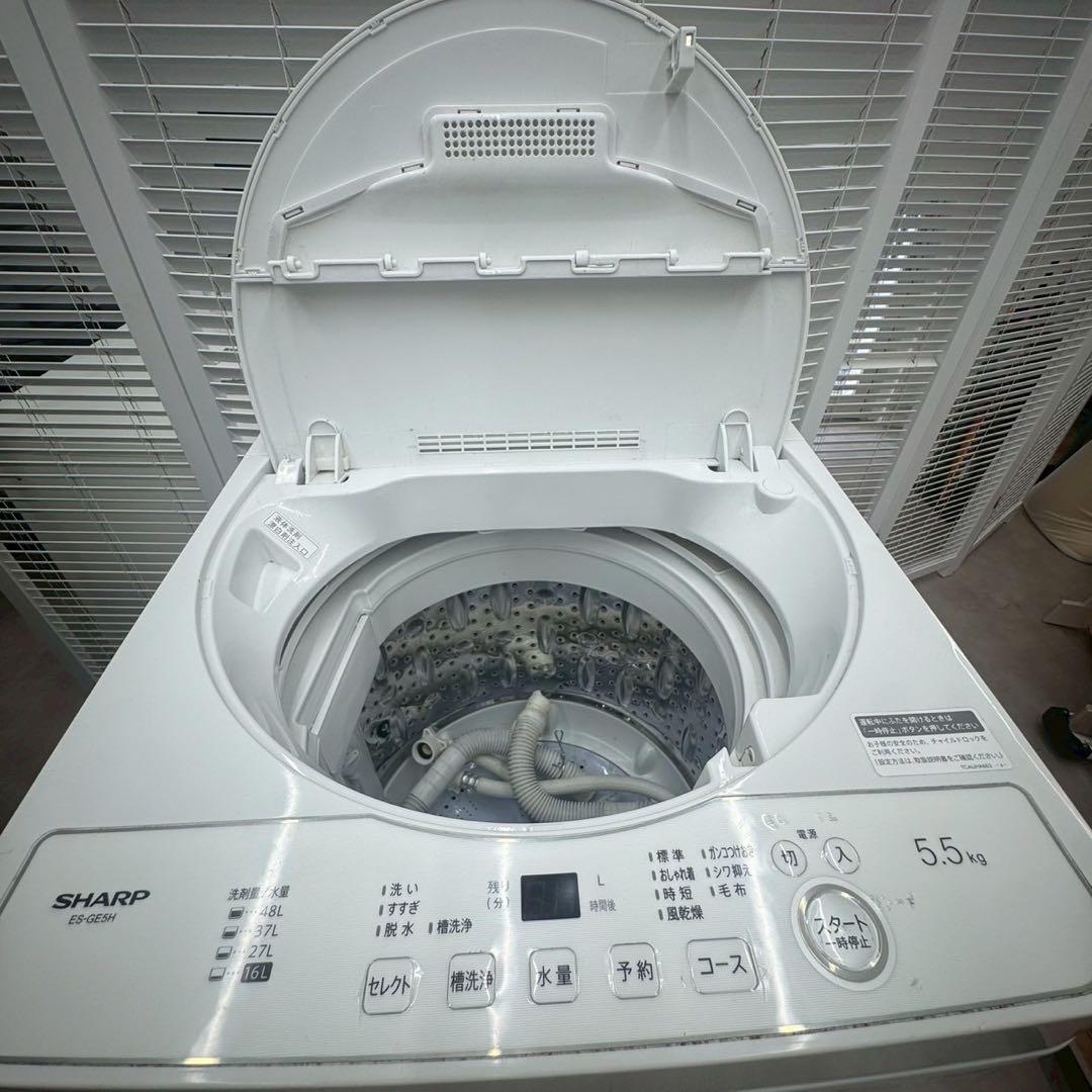 シャープ　全自動洗濯乾燥機 ES-GE5H-W 2024年製wm01