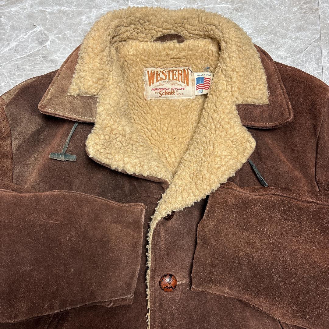 Schott WESTERN USA レザーコート ランチジャケット 40