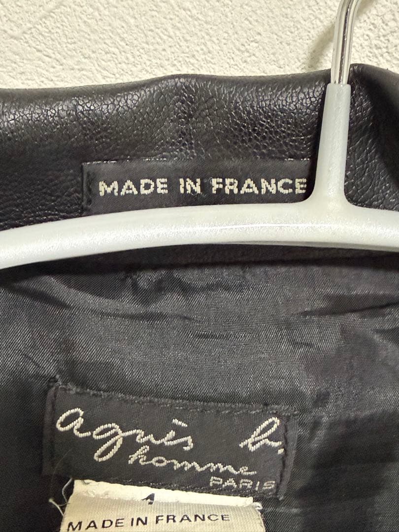 希少　agnès b ジップジャケット ブラック