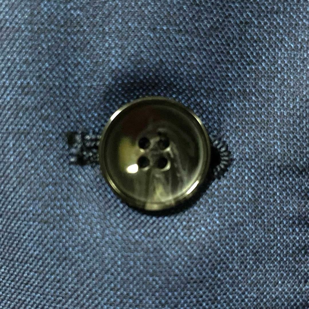 イタリア高級生地　DRAGO 11号　パンツスーツ　ブルー系　花菱　オーダー