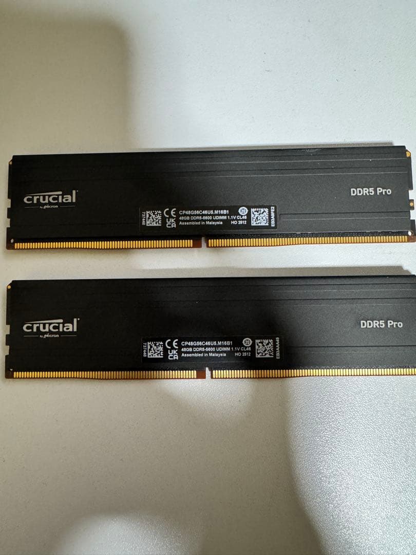 crucial DDR5 Pro 48GB 5600MT/s 2枚