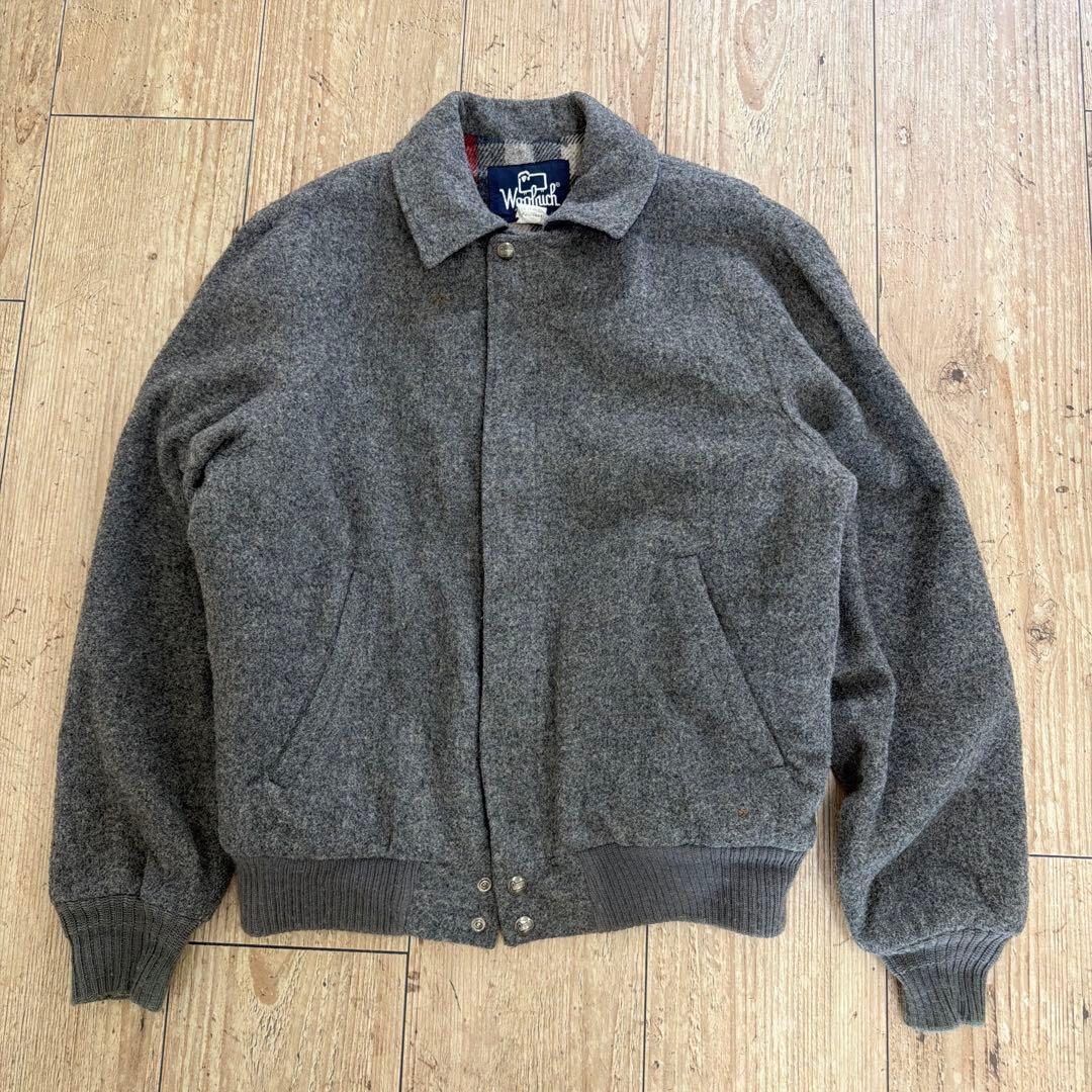 80s woolrich ウール ブルゾン ジャケット USA製　グレー