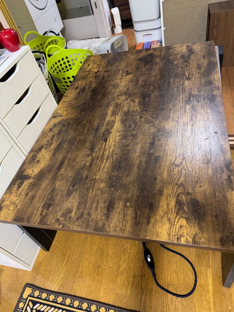 るぴー　木製こたつテーブル ダークブラウン