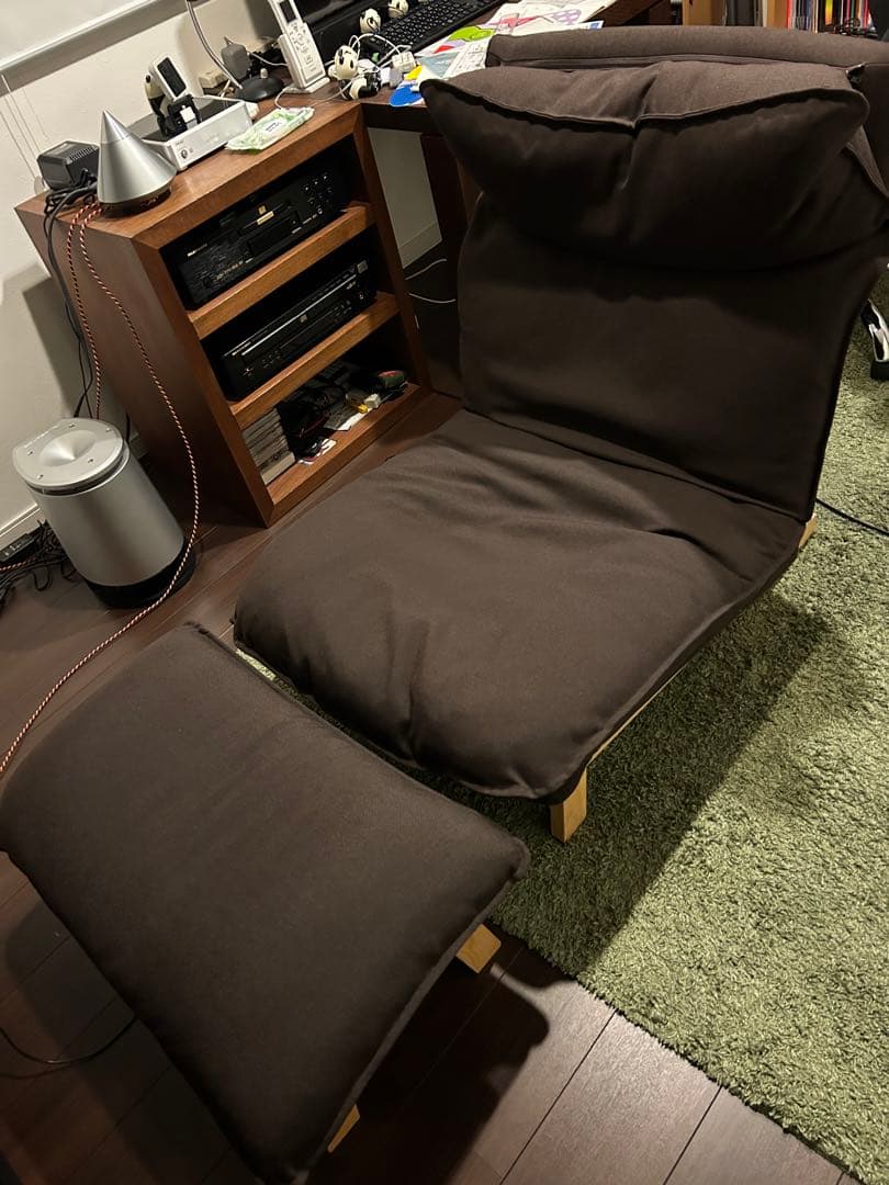 引取限定 無印良品 ハイバックリクライニングソファ