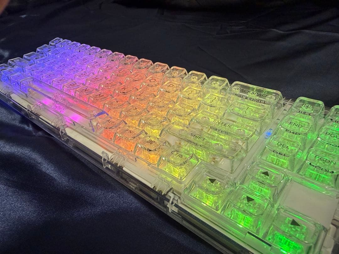 YUNZII X71 メカニカルキーボード ワイヤレス クリスタルアイス軸