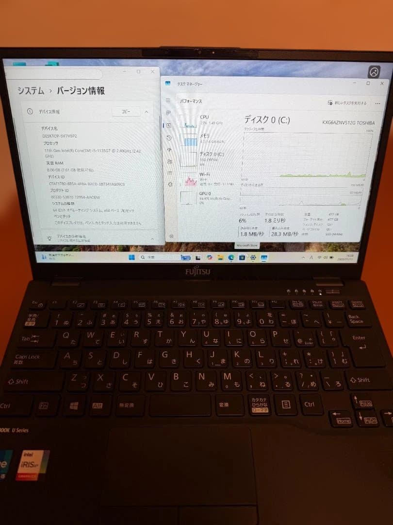 富士通LIFEBOOK U9311 i5-1135G7 8G-512G美品