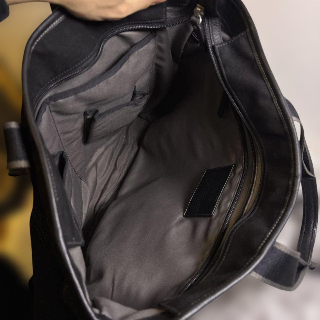 【良品】COACH コーチ　ブラック トートバッグ NFC1260-F70578
