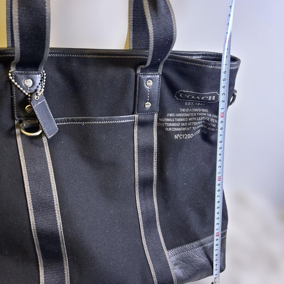 【良品】COACH コーチ　ブラック トートバッグ NFC1260-F70578