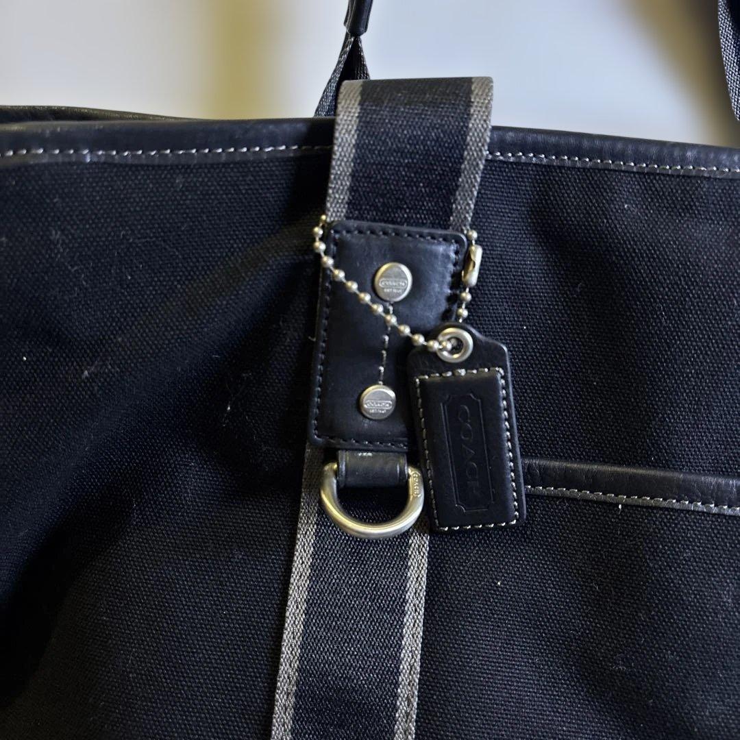 【良品】COACH コーチ　ブラック トートバッグ NFC1260-F70578