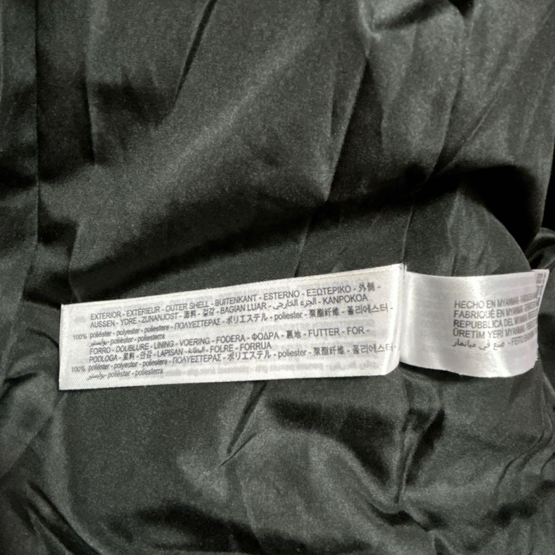 ザラ ダウンジャケット ダウンコート ファー付き フード ベルト ボア 黒 L