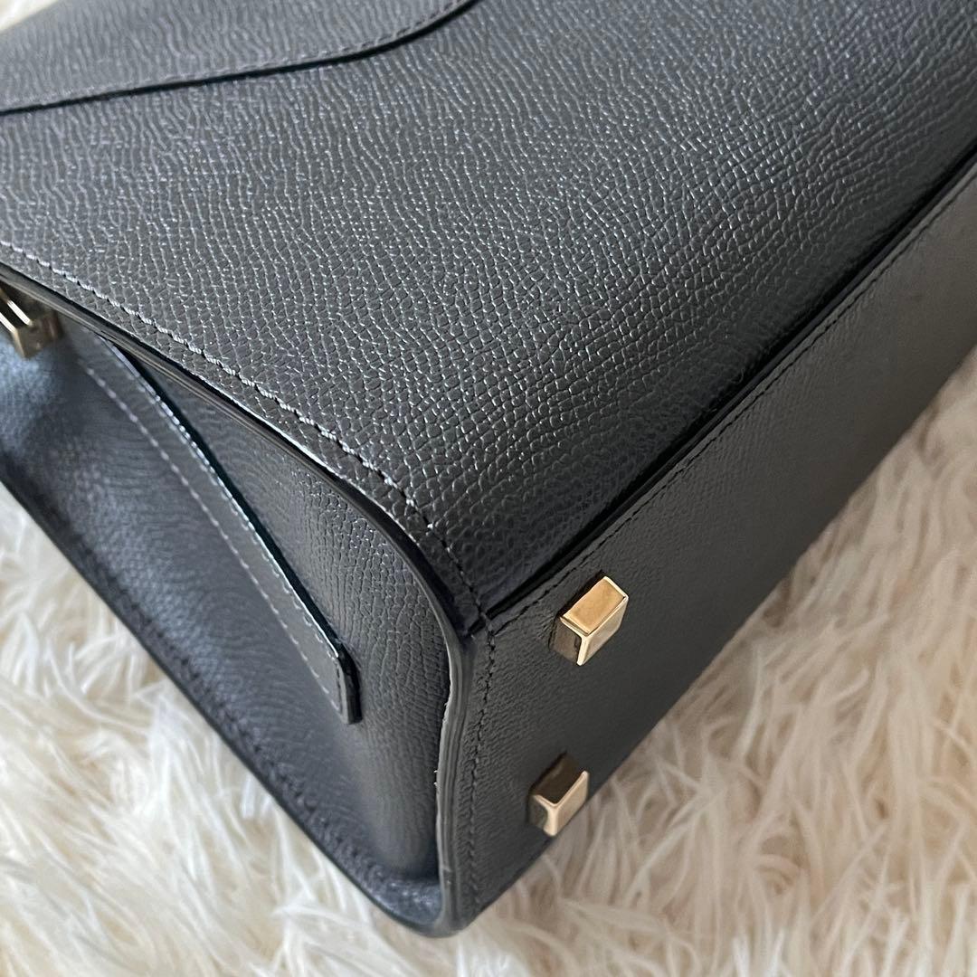 Valextra ヴァレクストラ　ハンドバッグ ミニ　イジィデ　グレー