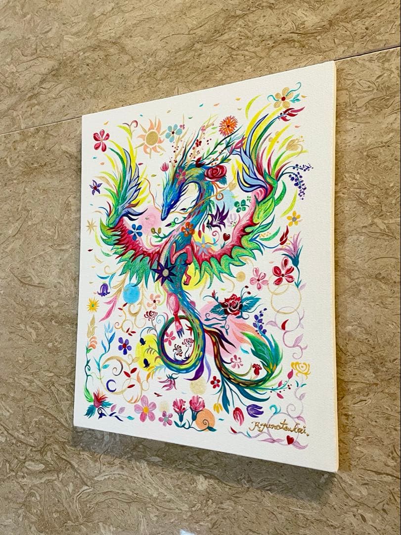 幻の花龍⑤ アクリル画 開運絵画 龍神 龍ノツカイ