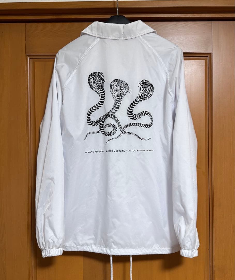 tattoo studio yamada コーチジャケット ホワイト Sサイズ
