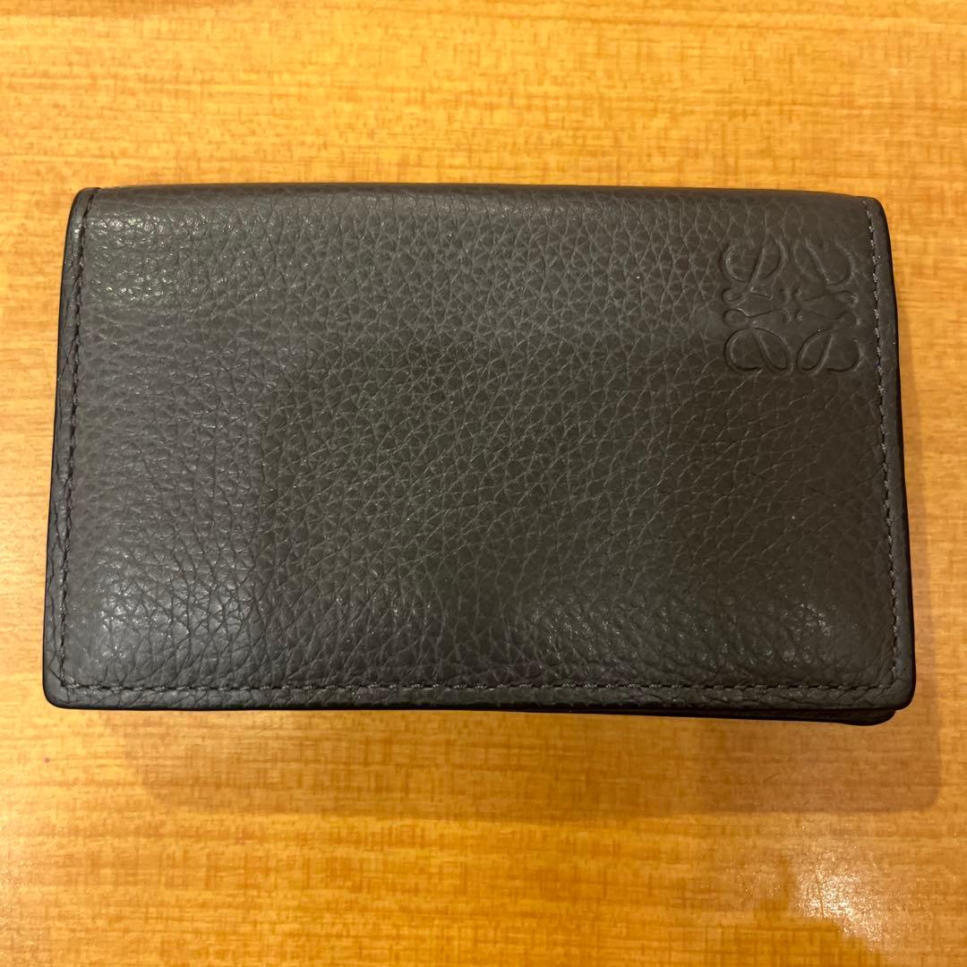 LOEWE 黒 レザー 三つ折り財布