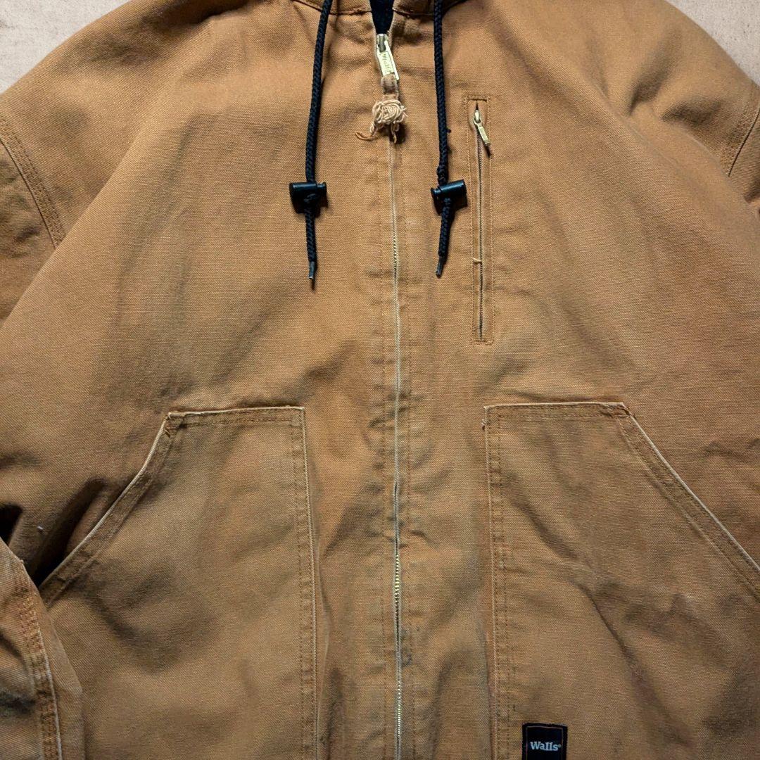 vintage90sWallsダックジャケットXL相当鬼フェード裏フリース希少