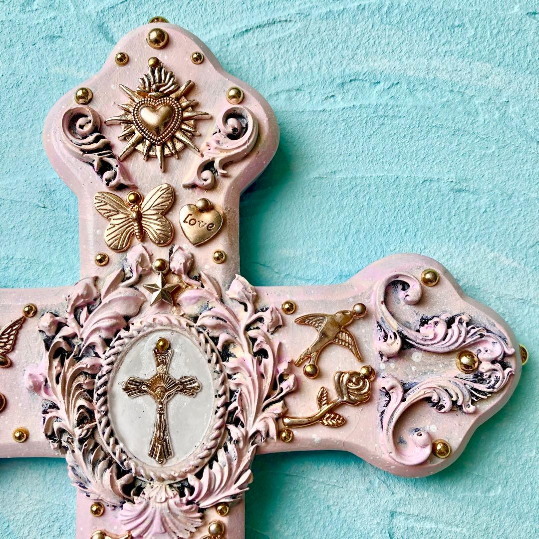 十字架　ウォールデコ　ウォールアート　メキシコ雑貨　壁飾り　ミラグロクロス