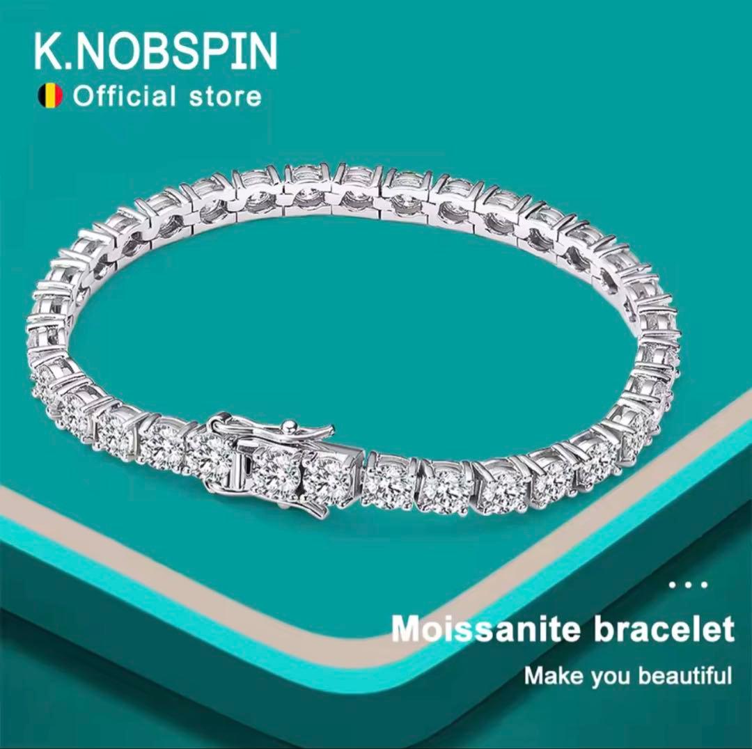 モアサナイト テニスブレスレット 3mm 17cm S925 高級仕様