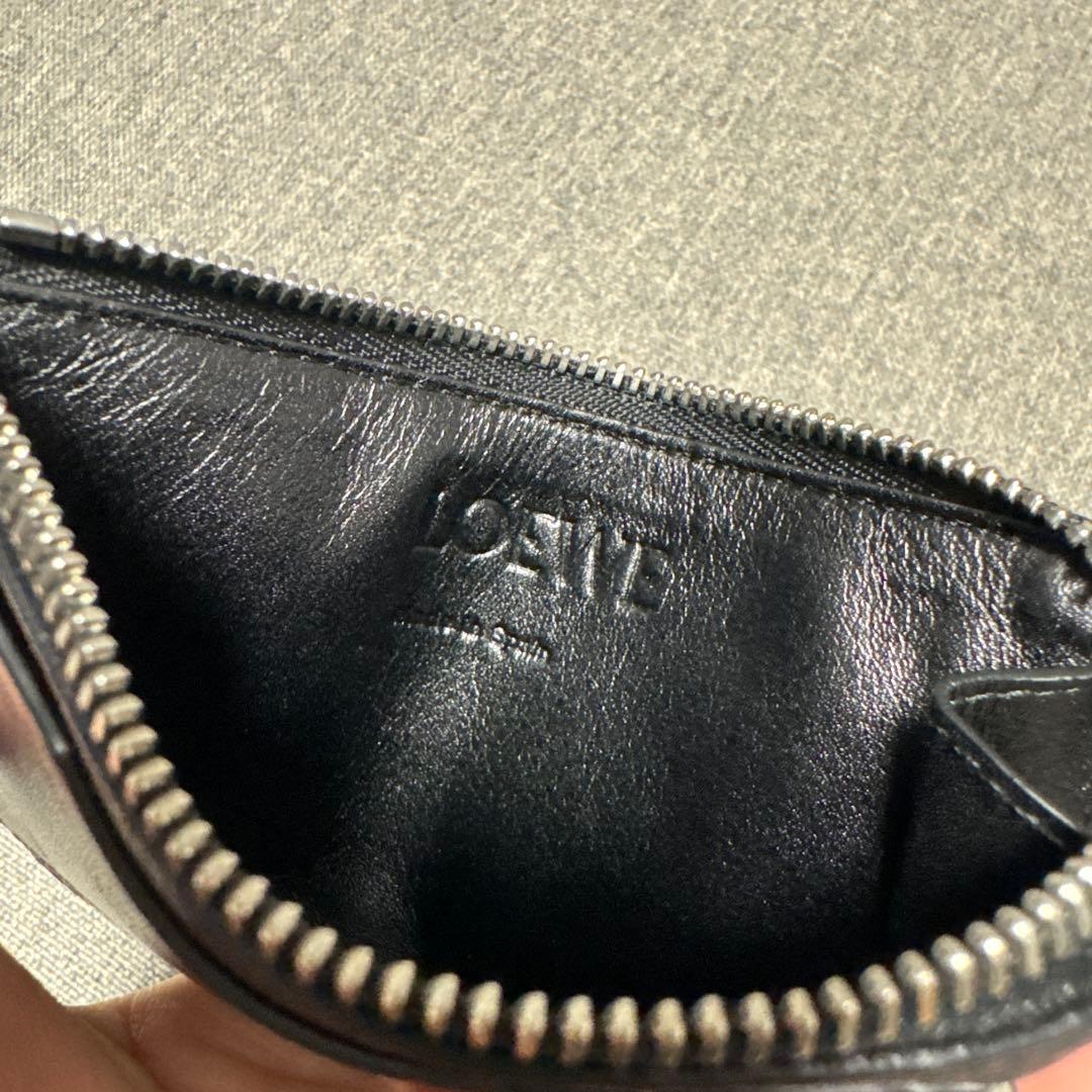 LOEWE ロエベ アナグラム フラグメントケース ブラック レザー 