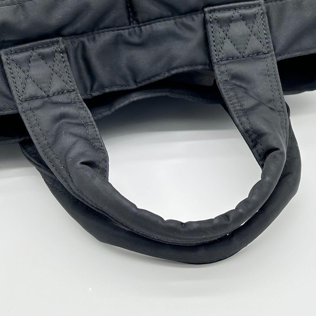 【美品】PORTER TANKER ハンドバッグ トートバッグ ナイロン 黒色