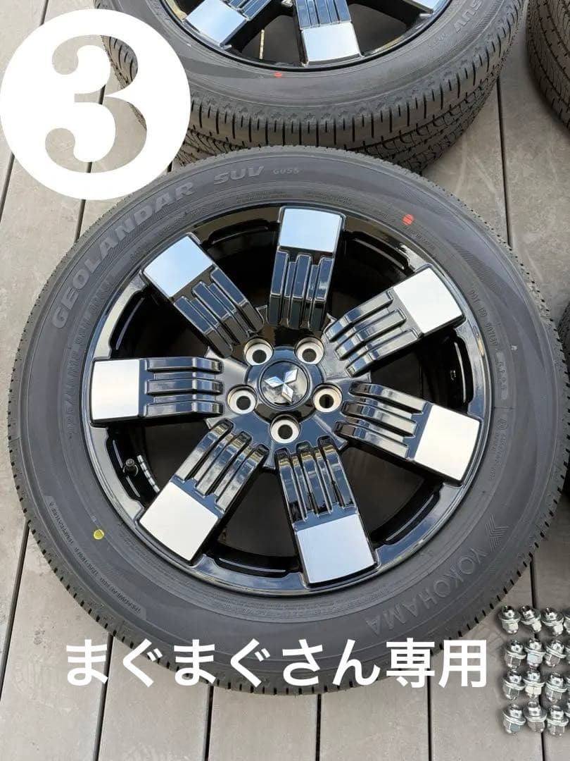 ③/4】2026式デリカd5純正タイヤホイール4本セ ット新車外しグレードP